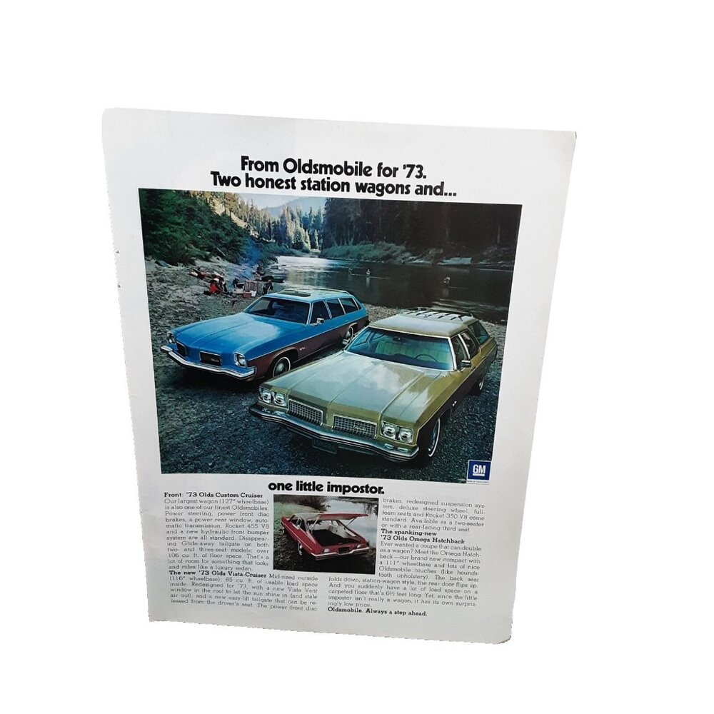 1973 Olds Custom Cruiser Wagon Olds Vista Cruiser Original Print Ad